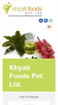 Mobile Screenshot of khyatifoods.com